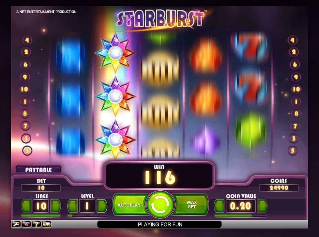 spela starburst med netent bonus